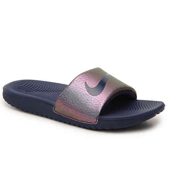 blue nike kawa slides